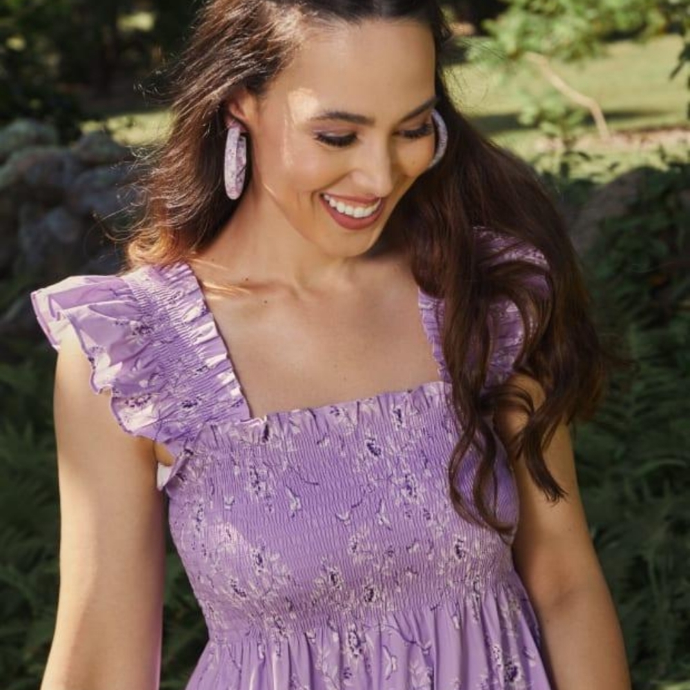 Hill House x Bridgerton lavender nap dress